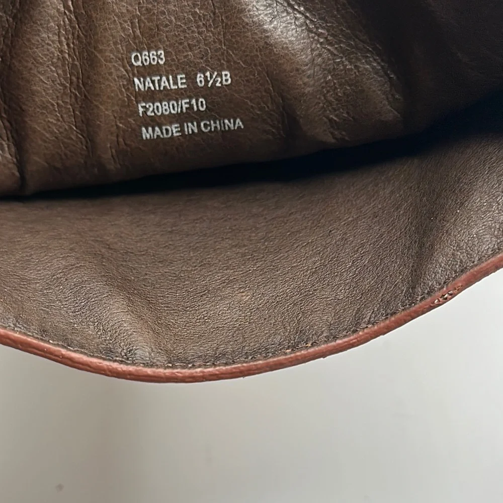 Coach Natalie‎ Sz 6 1/2 Cognac Brown Leather Riding Boots